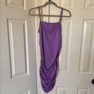 Purple Ruched Dress